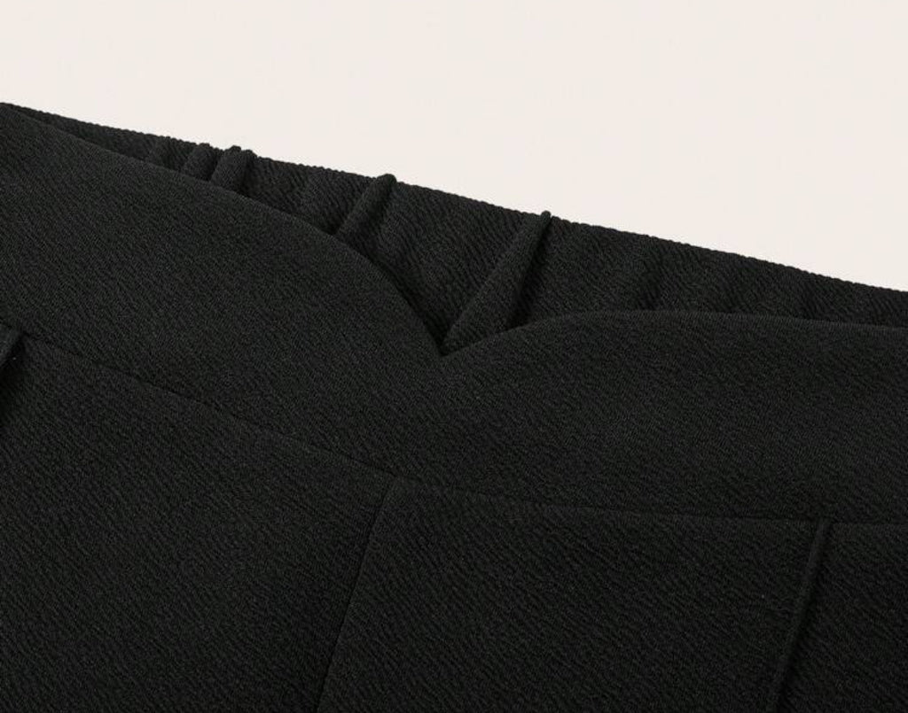 Pantalon Noir Grande Taille Jambe Droite - Coupe Décontractée et Confortable