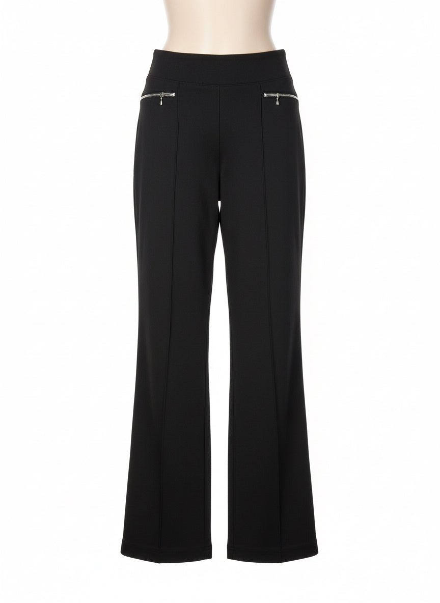 Black Lifestyle Pants with Front Zipper Pocket – Second Hand