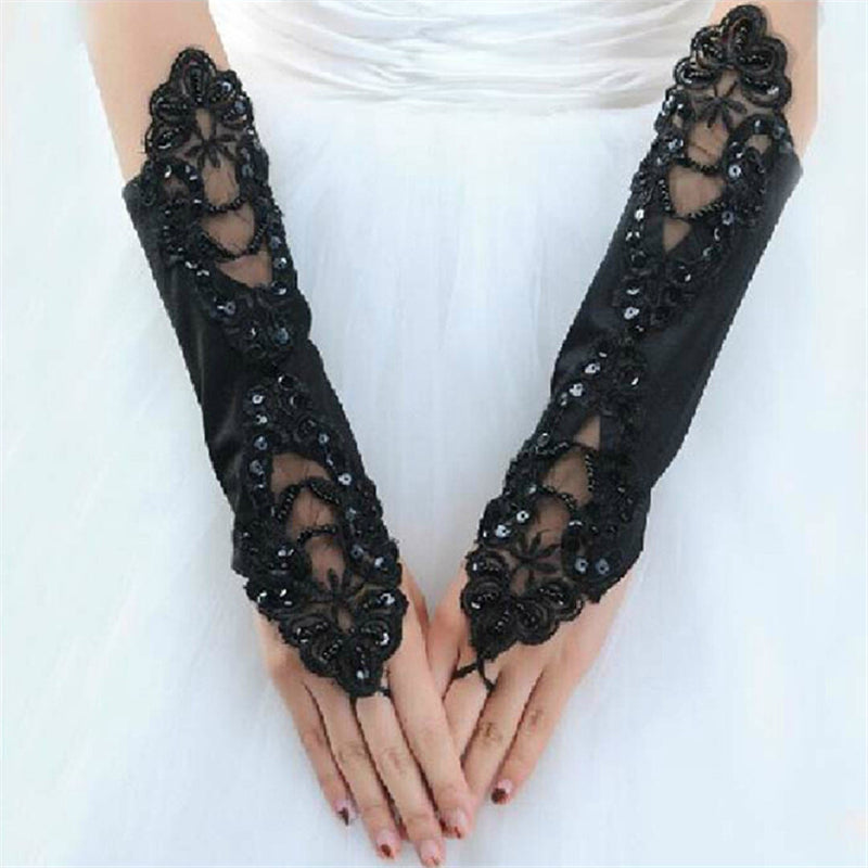 Wedding satin gloves