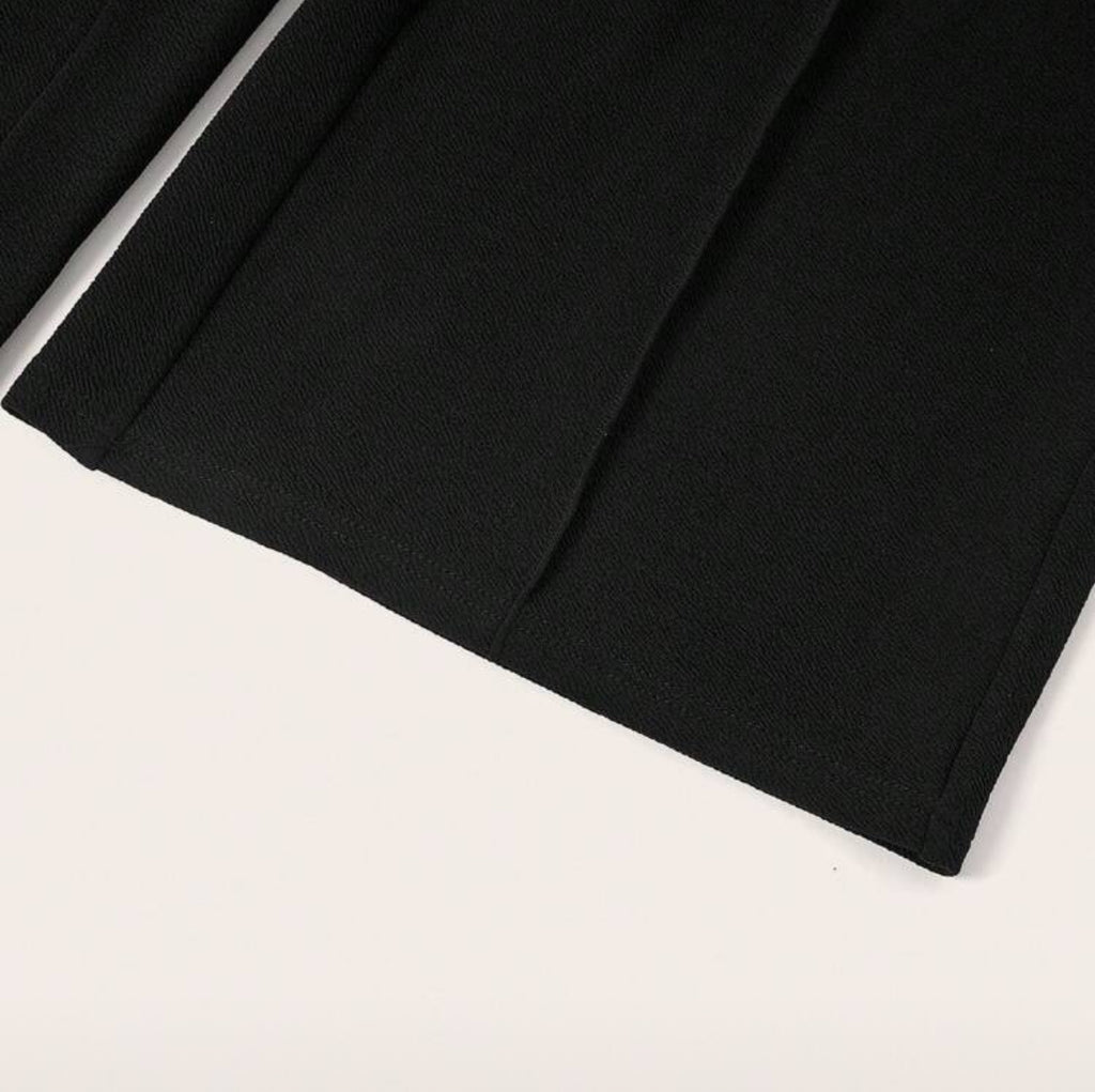 Pantalon Noir Grande Taille Jambe Droite - Coupe Décontractée et Confortable