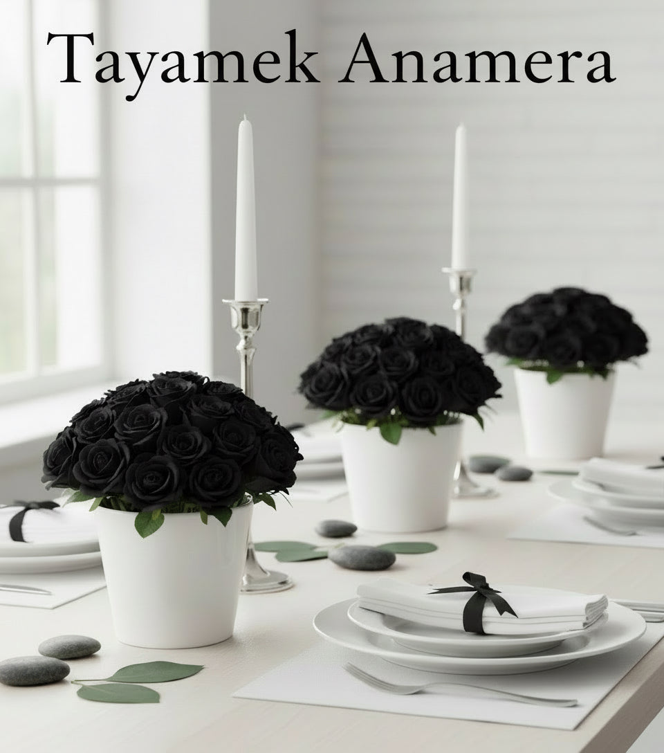 Roses Artificielles avec Tiges | Location Tayamek Anamera