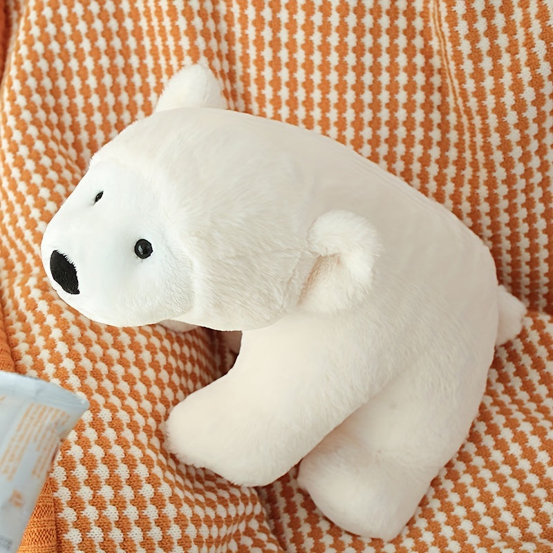 BOOKFONG Cute Polar Bear Plush Doll, Soft Animal Stuffed Bear Toy, Anime Cartoon White Bear, Perfect for Halloween, Christmas, Valentine'S Day, Thanksgiving, Easter Gifts, Polyester Fiber