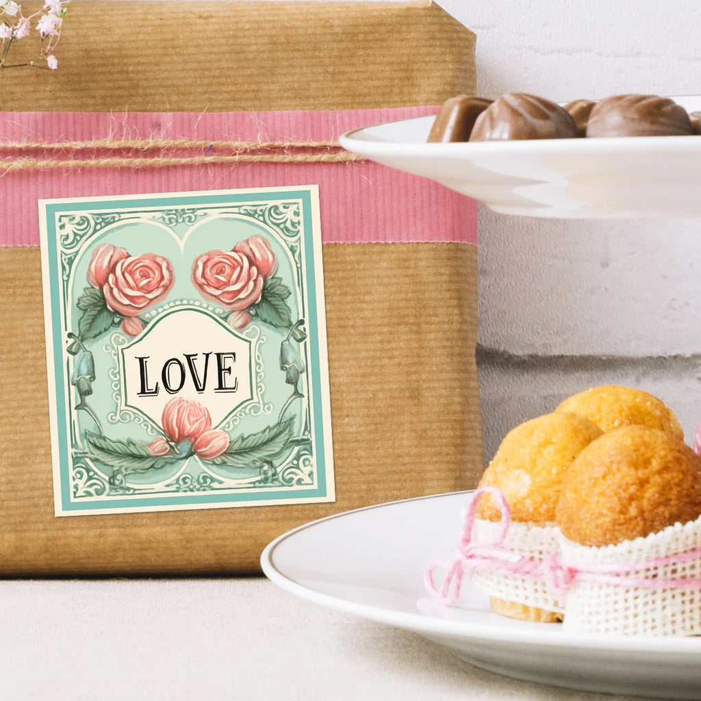 12pcs Romantic Stickers-Love Phrase Design,Sealing For Gift Boxes,Bottle Labels,Valentine’S Day Wedding Anniversary Party Decor
