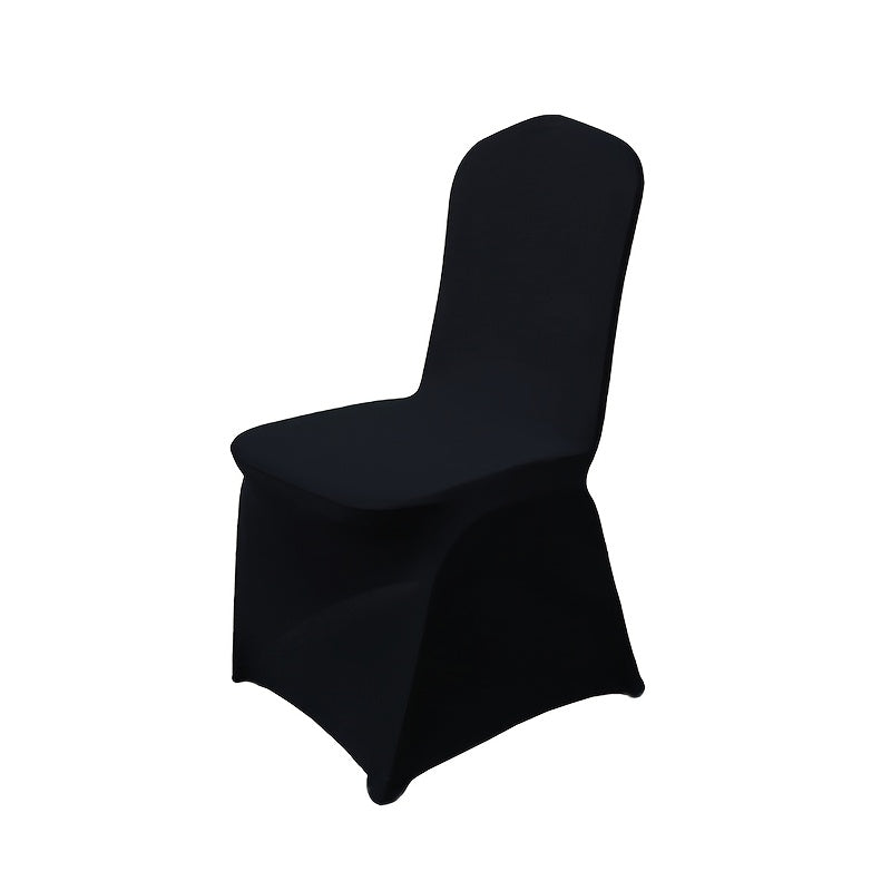 13pcs 25pcs of Elastic Chair Cover Black White Elastic Spandex Banquet Chair Protective Cover Anti-Scratch Anti-Grab Chair Cover Wedding Banquet Party Business Event Chair Decoration Cover