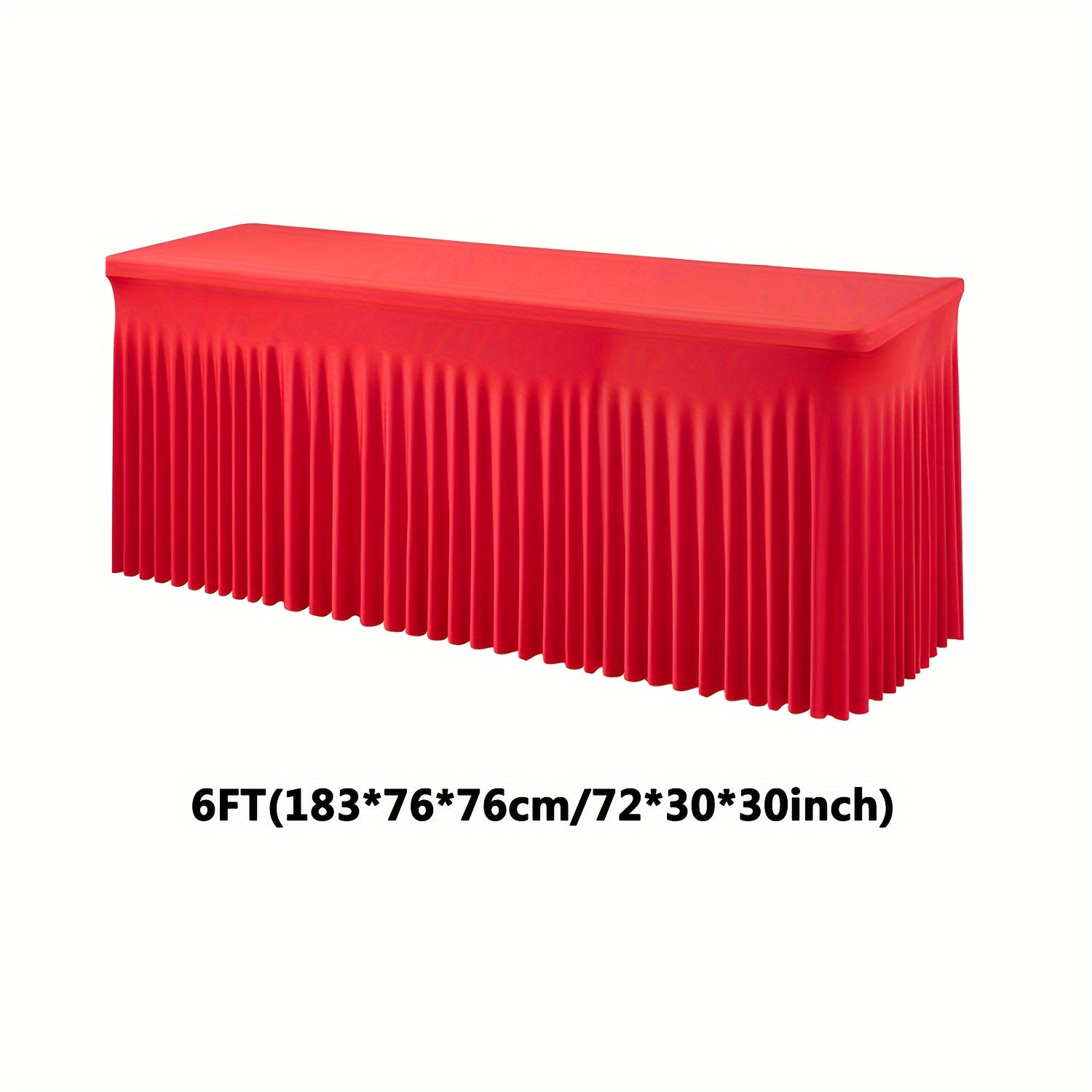 One Piece of Spandex Elastic Tablecloth, Wrinkled Table Cover, Suitable for Parties And Events, Skirted Tablecloth, Banquet Table Cover, Ideal for Weddings, Birthdays, Gatherings, Meetings, Outdoor Events