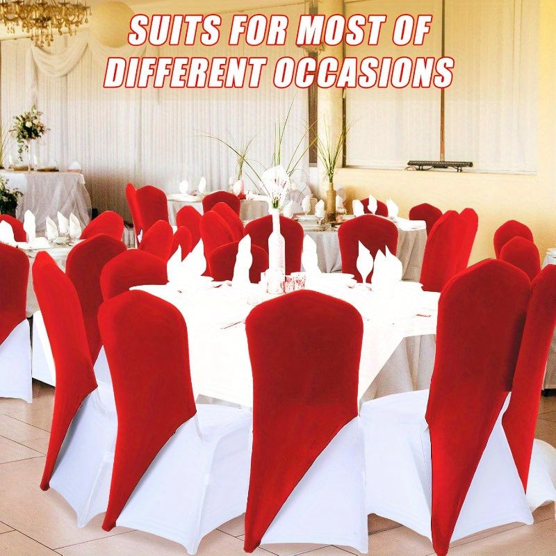 10pcs Stretch Spandex Chair Cap Covers - Elastic Band Chair Toppers for Weddings, Parties & Events