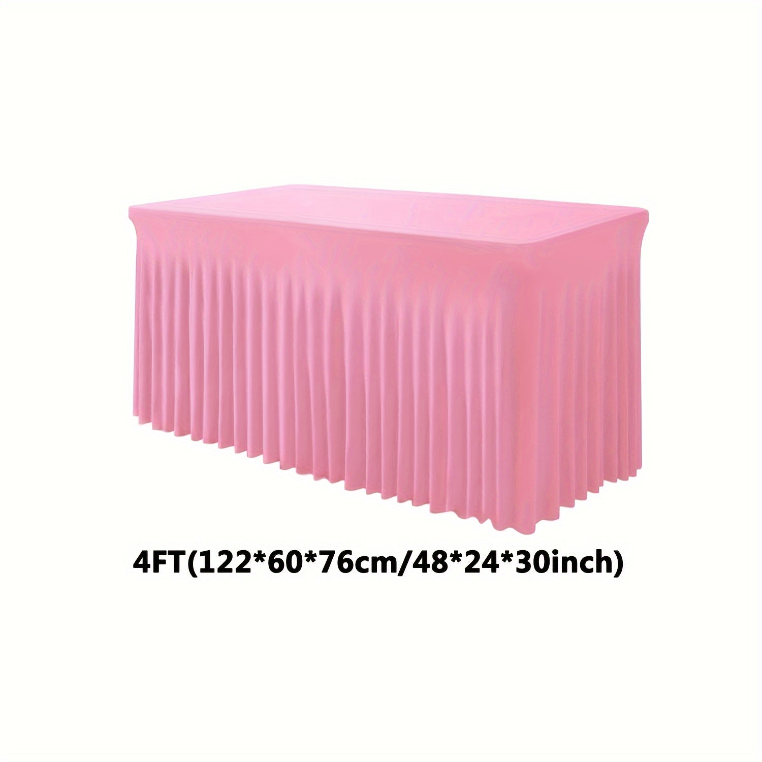 One Piece of Spandex Elastic Tablecloth, Wrinkled Table Cover, Suitable for Parties And Events, Skirted Tablecloth, Banquet Table Cover, Ideal for Weddings, Birthdays, Gatherings, Meetings, Outdoor Events