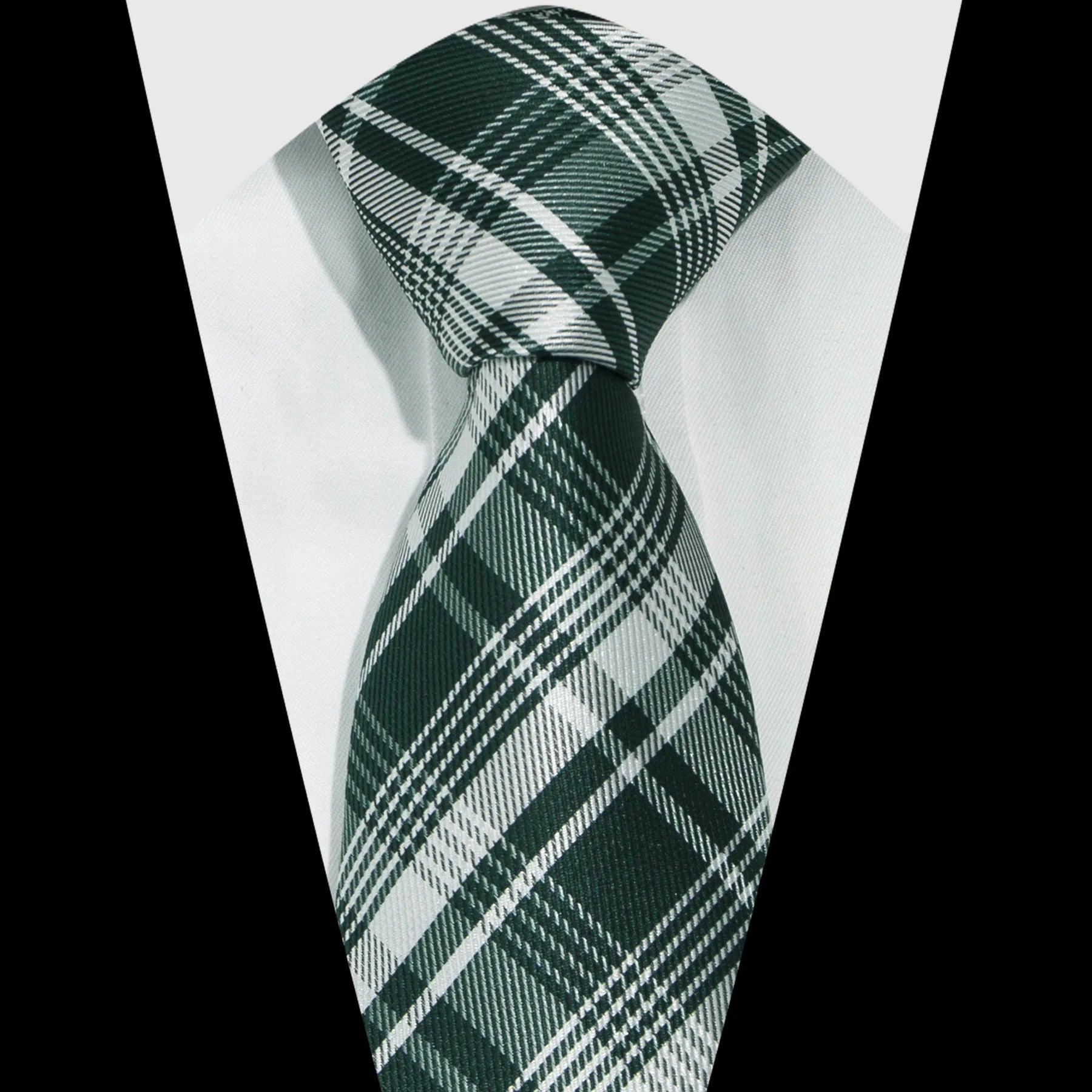 Black Necktie Business Casual Plaid Corbatas for Wedding Party Men Accessories Valentines Gift Students Tie Gifts for Boys