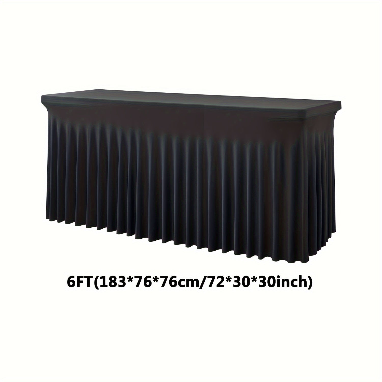 One Piece of Spandex Elastic Tablecloth, Wrinkled Table Cover, Suitable for Parties And Events, Skirted Tablecloth, Banquet Table Cover, Ideal for Weddings, Birthdays, Gatherings, Meetings, Outdoor Events