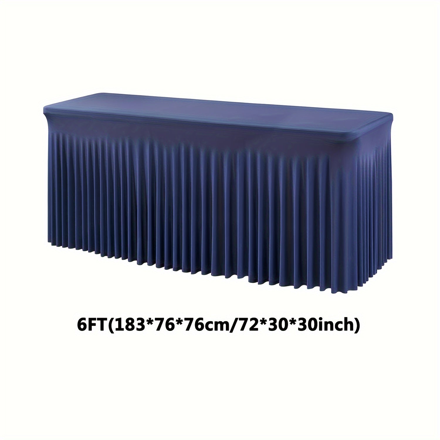 One Piece of Spandex Elastic Tablecloth, Wrinkled Table Cover, Suitable for Parties And Events, Skirted Tablecloth, Banquet Table Cover, Ideal for Weddings, Birthdays, Gatherings, Meetings, Outdoor Events