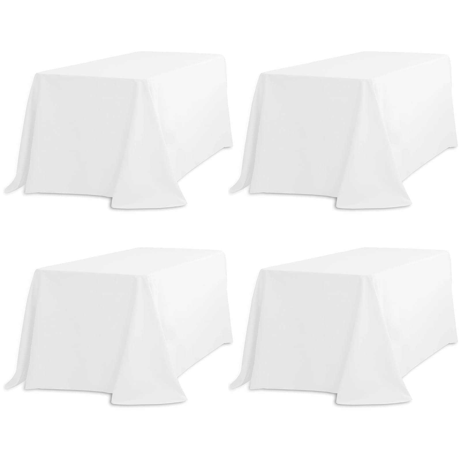 LinenTablecloth 90 x 132-Inch Rectangular Polyester Tablecloth White