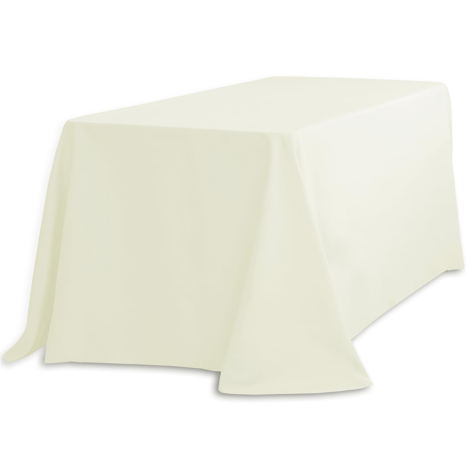 LinenTablecloth 90 x 132-Inch Rectangular Polyester Tablecloth White
