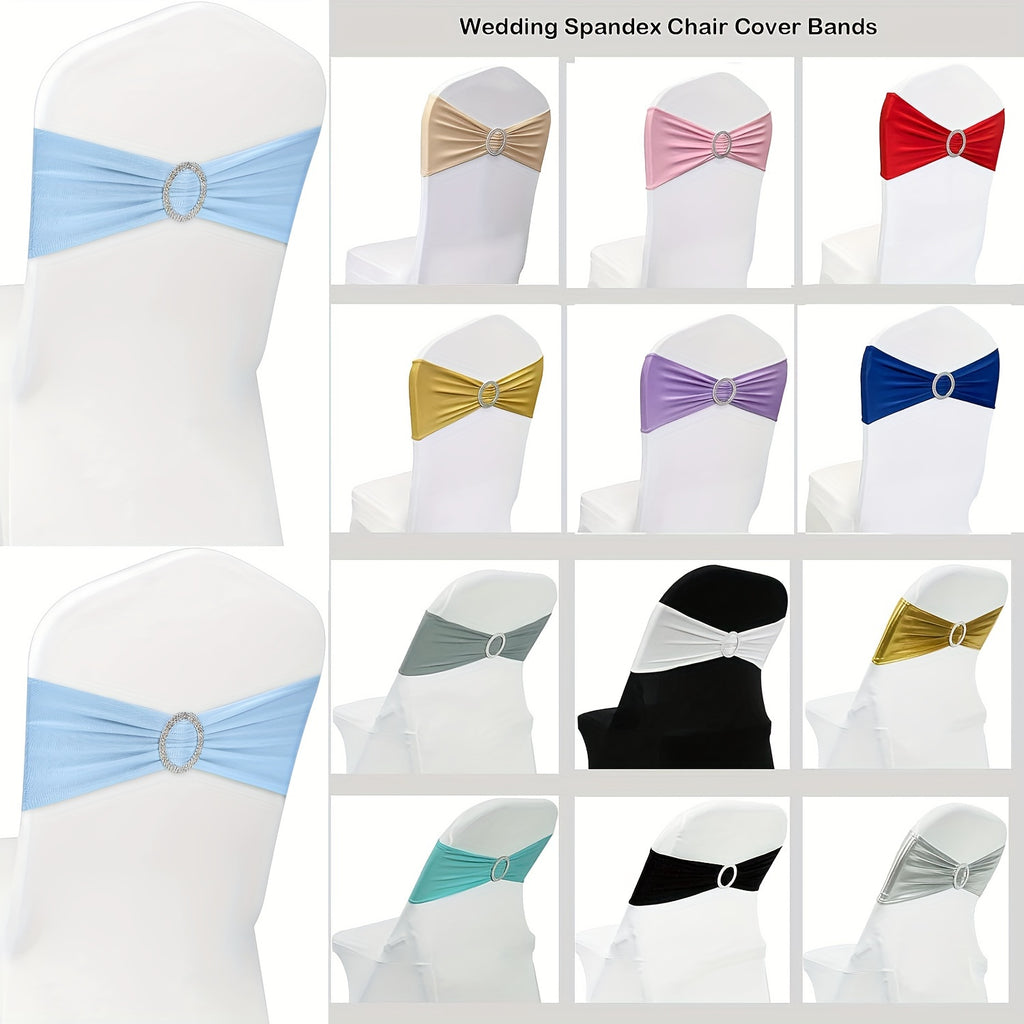 60-Piece Spandex Elastic Chair Sash with Butterfly Knot for Wedding Reception - Universal Stretch Chair Covers with Buckle Slider, Suitable for Banquet, Party, Hotel Event Decorations in Deep Pink, Ideal for Decorating Gradua