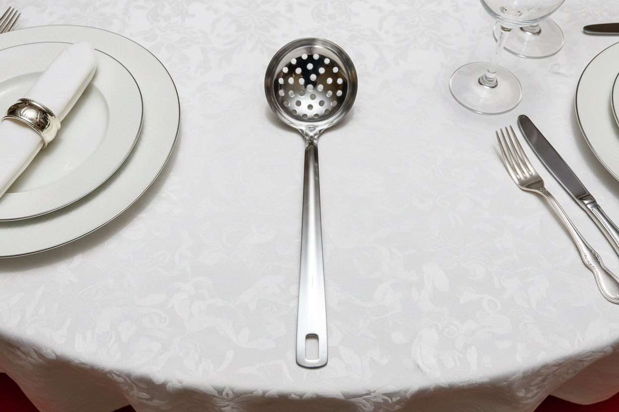 Stainless Steel Serving Spoon Set - Golden & Silver Finish - Rental