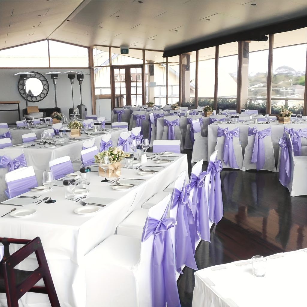 10-Pack Satin Chair Ties & Table Runners - 7x108 Inch Party Streamers for Weddings, Birthdays & Events