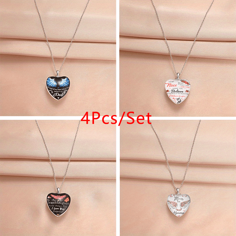 Pink Love Heart Crystal Pendant Necklace Exquisite Butterfly Pattern, Christmas Valentine's Day Banquet Jewelry Holiday Party Gift