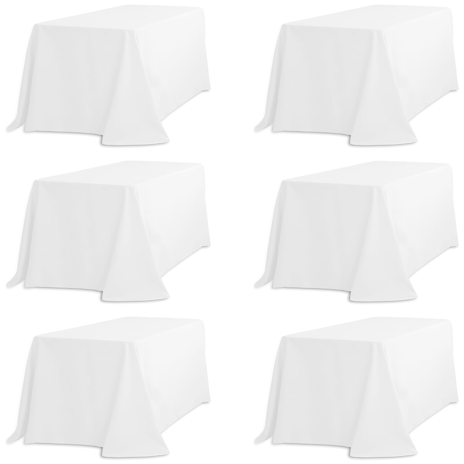 LinenTablecloth 90 x 132-Inch Rectangular Polyester Tablecloth White