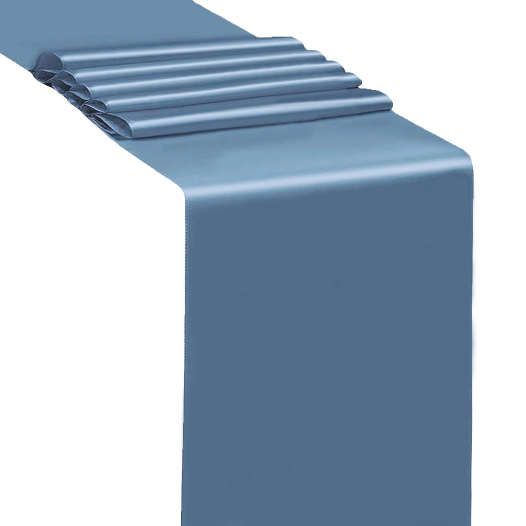 50 Baby Blue Chair Sashes Satin Chair Bows for Wedding Birthday Party Fiesta Decor - 7x108 Inches Ribbons Ties Fitted Banquets Folding Decorations