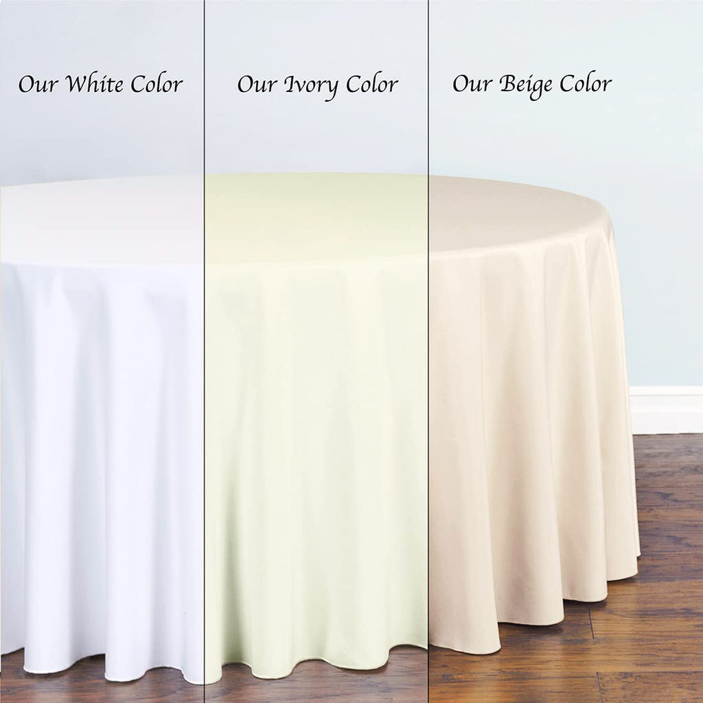 LinenTablecloth 90 x 132-Inch Rectangular Polyester Tablecloth White
