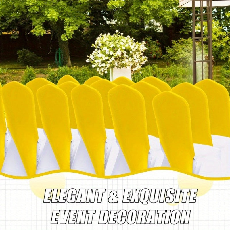 10pcs Stretch Spandex Chair Cap Covers - Elastic Band Chair Toppers for Weddings, Parties & Events
