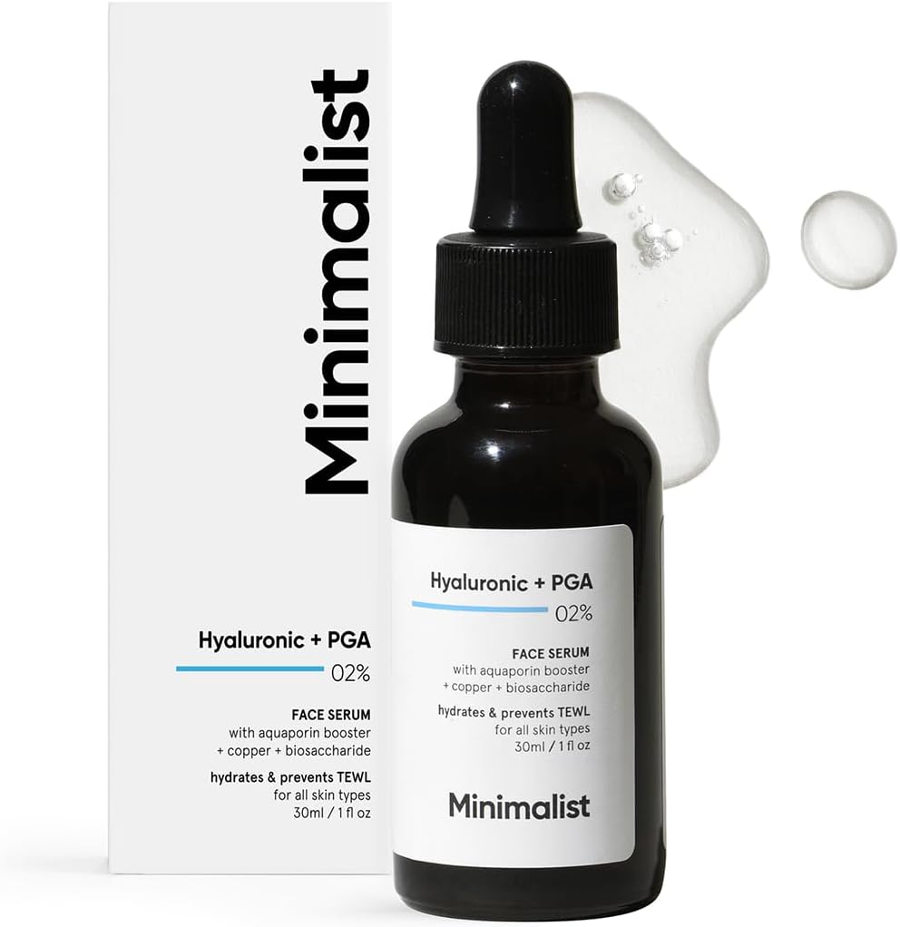 Minimalist 2% Hyaluronic Acid Serum for Face for Intense Hydration, Glow & Lesser Fine Lines | Helps with Skin Dryness & Elasticity | For Women & Men | For all Skin Types | 1 Fl Oz / 30 ml