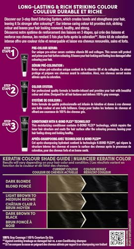 Schwarzkopf Keratin Color Permanent Hair Color, 2.6 Rich Soft Black, 1 Application - Salon Inspired Permanent Hair Dye, for up to 80% Less Breakage vs Untreated Hair and up to 100% Gray Coverage