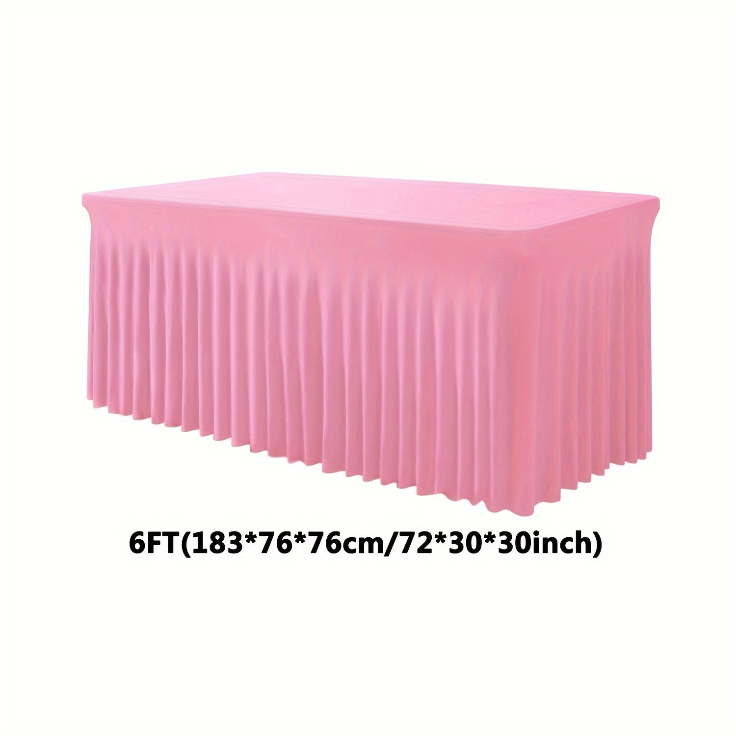 One Piece of Spandex Elastic Tablecloth, Wrinkled Table Cover, Suitable for Parties And Events, Skirted Tablecloth, Banquet Table Cover, Ideal for Weddings, Birthdays, Gatherings, Meetings, Outdoor Events