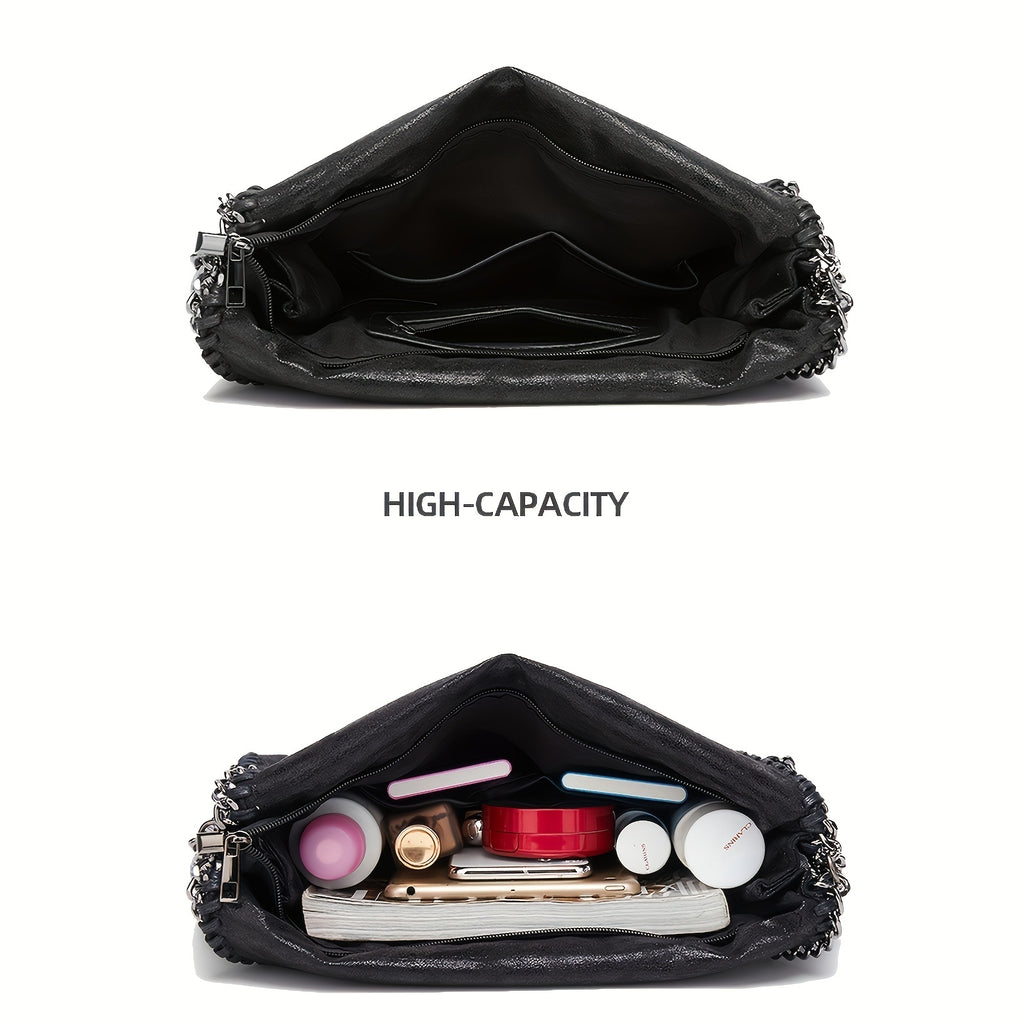 [Soft Faux Leather Chain Bag] Ultra-Soft Faux Leather Women's Handbag - Stylish and Simple Chain Bag with Shoulder Strap - Perfect for Valentine's Day Gift