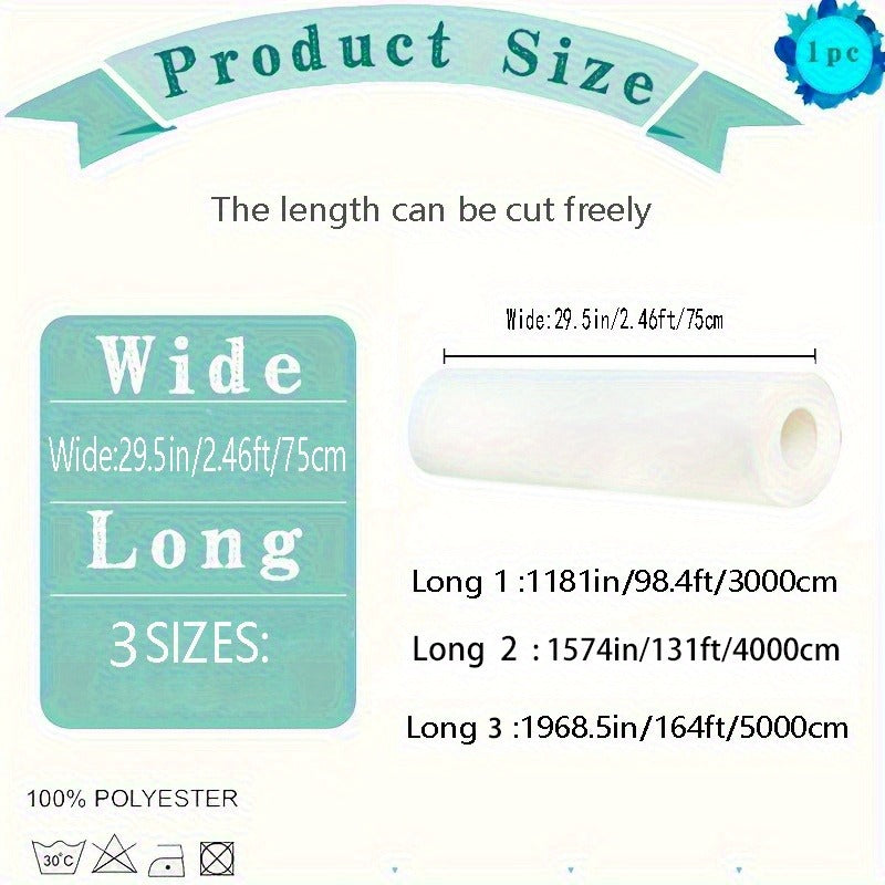 Tulle Mesh Fabric Roll - Polyester Material for Wedding Arch, Table Runners & Event Decor (29.5 inch width)