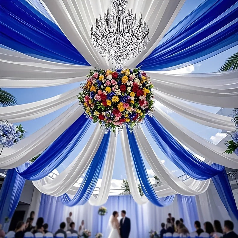 Tulle Mesh Fabric Roll - Polyester Material for Wedding Arch, Table Runners & Event Decor (29.5 inch width)