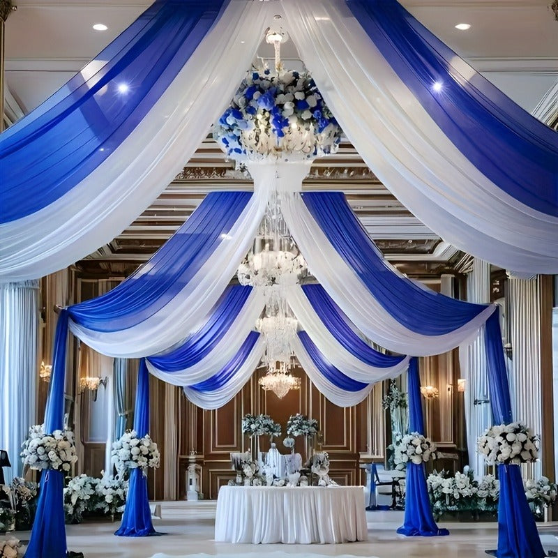 Tulle Mesh Fabric Roll - Polyester Material for Wedding Arch, Table Runners & Event Decor (29.5 inch width)