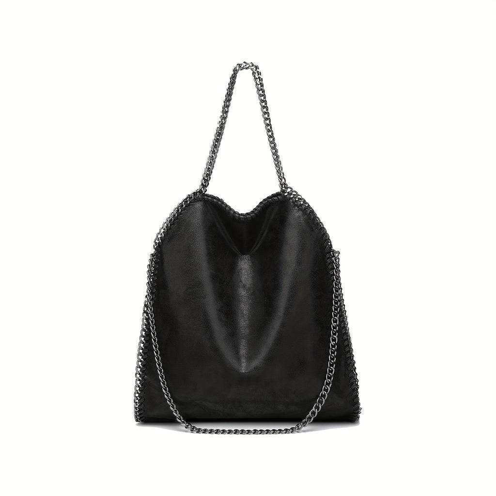 [Soft Faux Leather Chain Bag] Ultra-Soft Faux Leather Women's Handbag - Stylish and Simple Chain Bag with Shoulder Strap - Perfect for Valentine's Day Gift