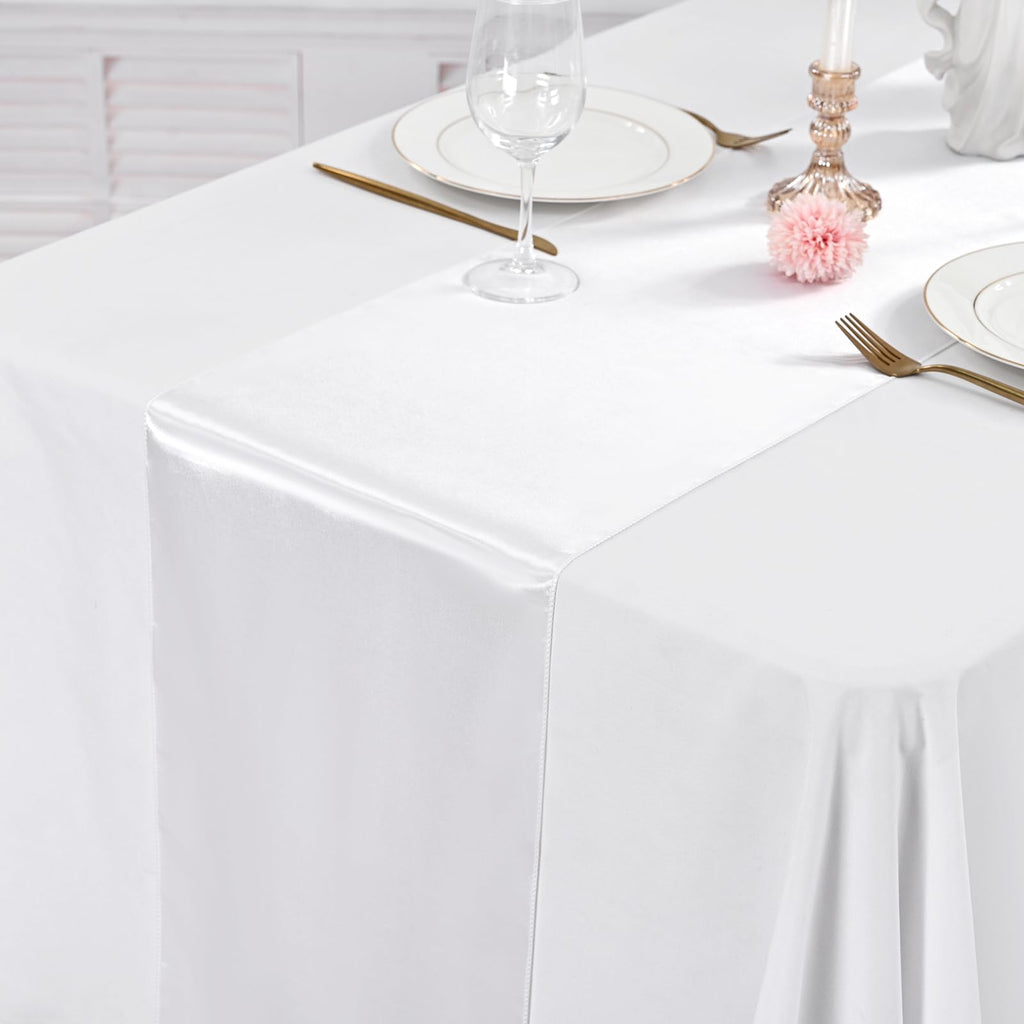 Pesonlook 15 Pack Royal Blue Table Runners 12 x 108 Inch Long for Rectangle Round Tables, Satin Table Runner for Wedding, Birthday Party Banquets Graduation Engagements Decoration