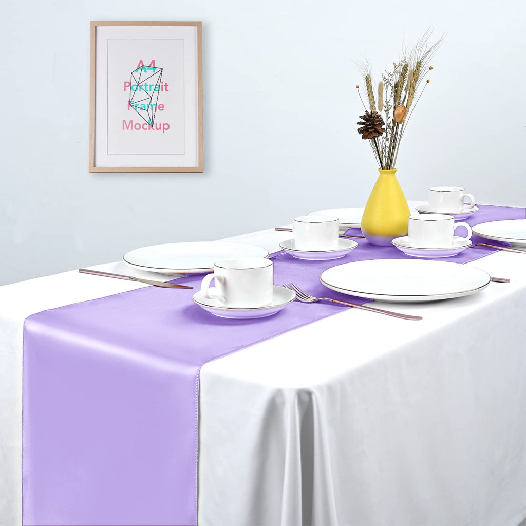 Pesonlook 15 Pack Royal Blue Table Runners 12 x 108 Inch Long for Rectangle Round Tables, Satin Table Runner for Wedding, Birthday Party Banquets Graduation Engagements Decoration