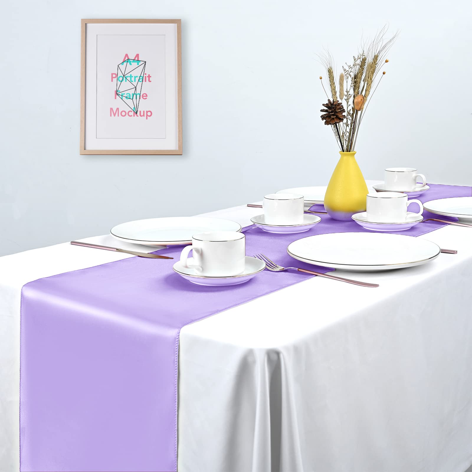 Pesonlook 15 Pack Royal Blue Table Runners 12 x 108 Inch Long for Rectangle Round Tables, Satin Table Runner for Wedding, Birthday Party Banquets Graduation Engagements Decoration