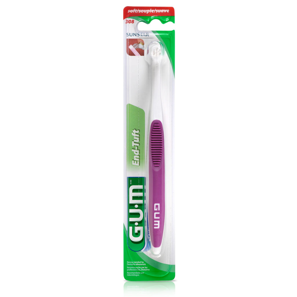 GUM End-Tuft Soft Tapered Trim Toothbrush (308RQB)