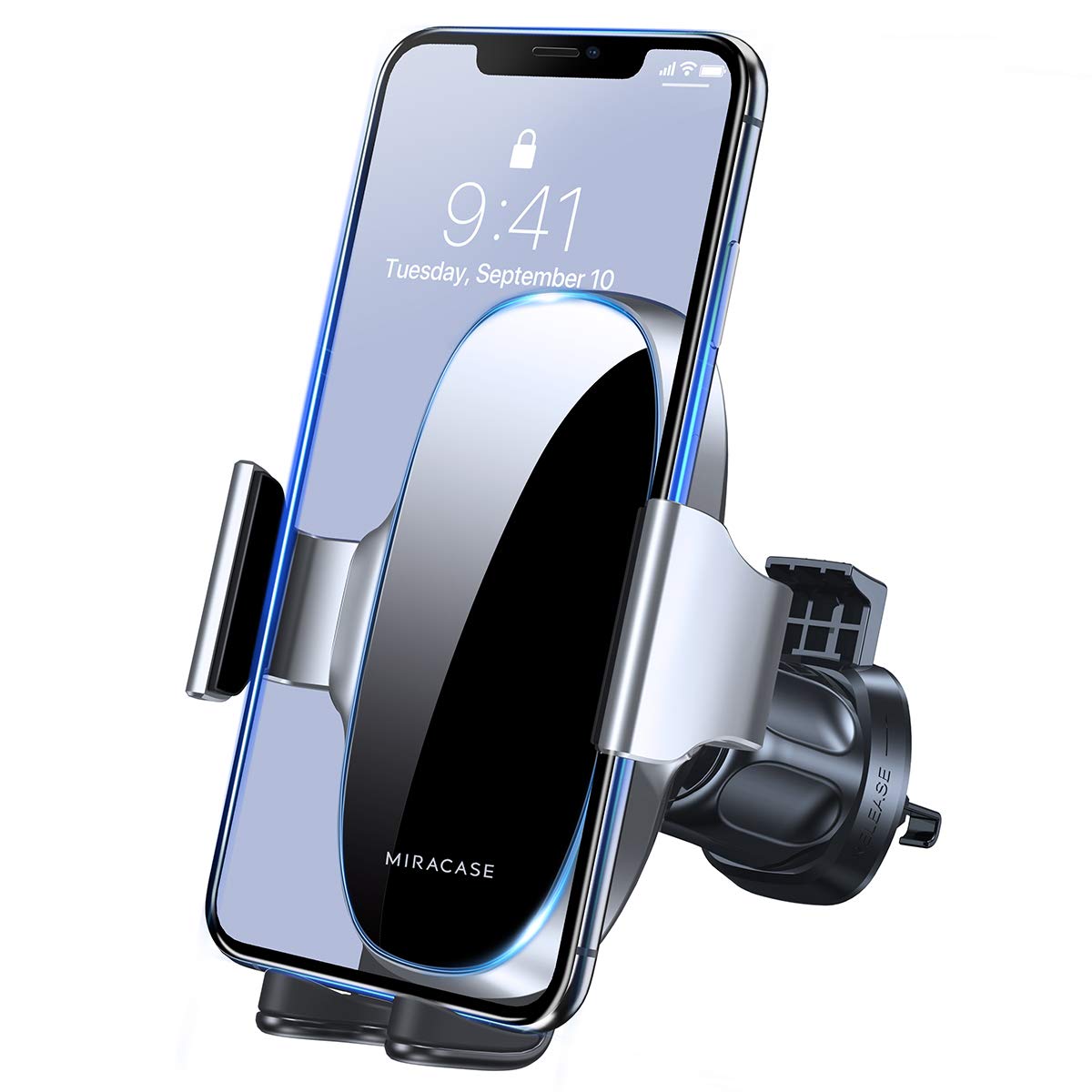Miracase Phone Holder for Car Vent【2026 Wider Clamp & Metal Hook】 Car Phone Holder Mount for Vent Clip Hand Free Cell Phone Car Mount for iPhone 17 Pro Max 16 15 14 13 12 Samsung S25 Car Accesorries