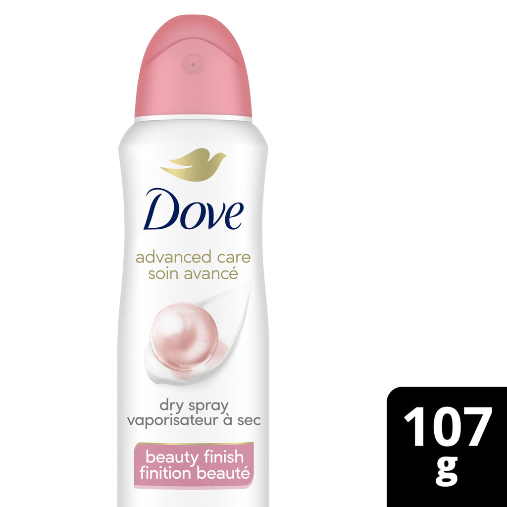 Dove Advanced Care Beauty Finish Dry Spray Antiperspirant Deodorant for Women with ¼ Moisturizers 107 g
