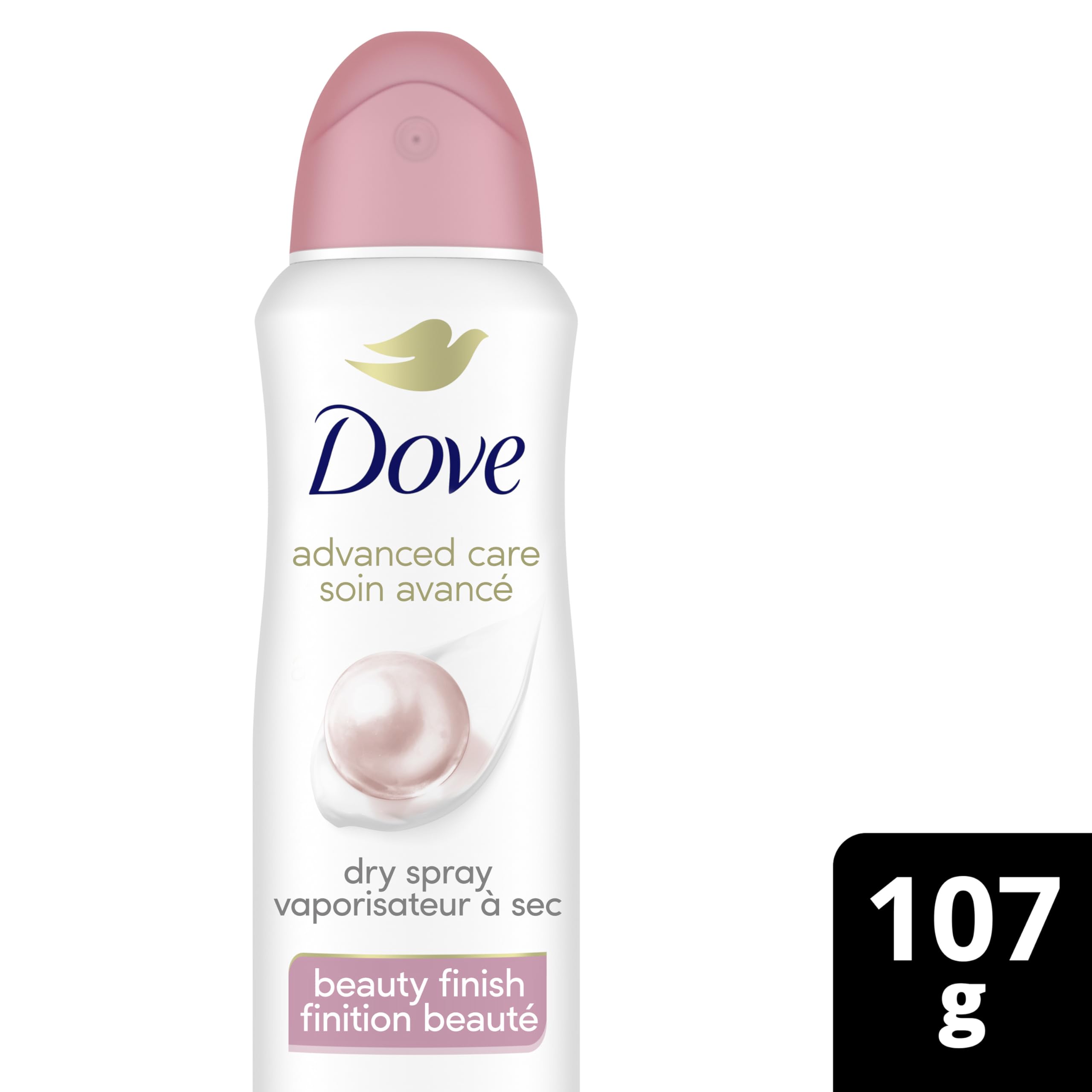 Dove Advanced Care Beauty Finish Dry Spray Antiperspirant Deodorant for Women with ¼ Moisturizers 107 g