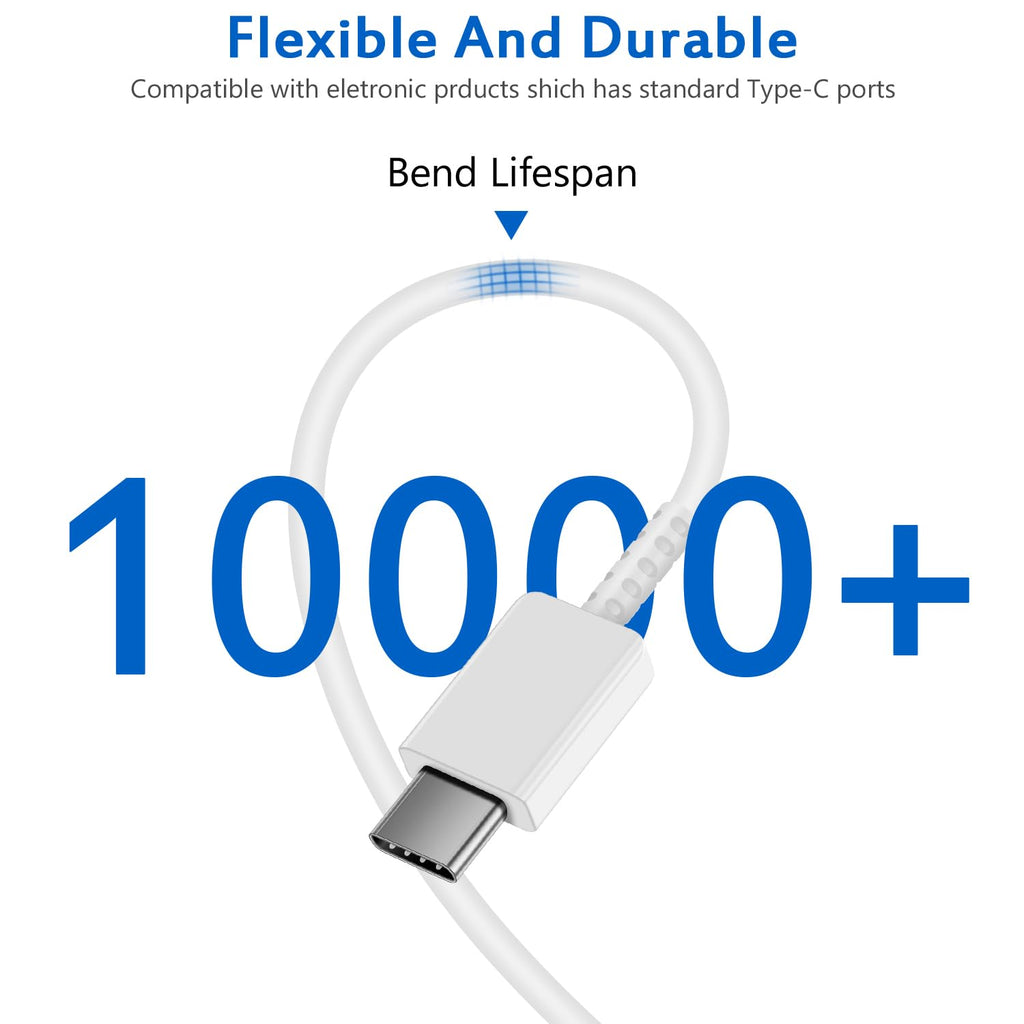 USB C Fast Charger,2 Pack Type C Fast Charger Wall Charger Super Fast Charging Block for Galaxy S24 S23 S22 S21 S20 Ultra S10 S9, Note 20 10 9, with 6ft USB C to Type C Cable 25W Charger Adapter