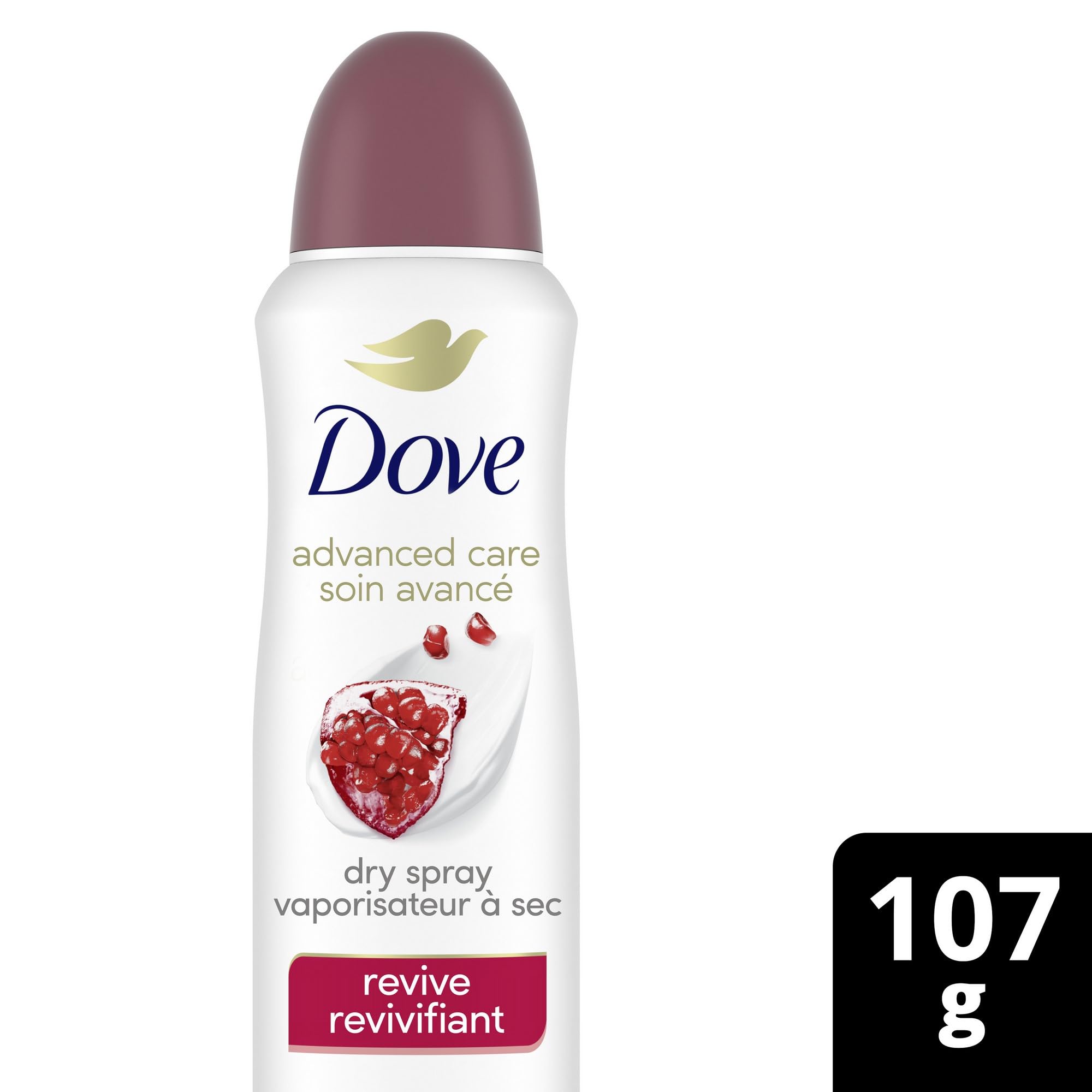 Dove Advanced Care Beauty Finish Dry Spray Antiperspirant Deodorant for Women with ¼ Moisturizers 107 g