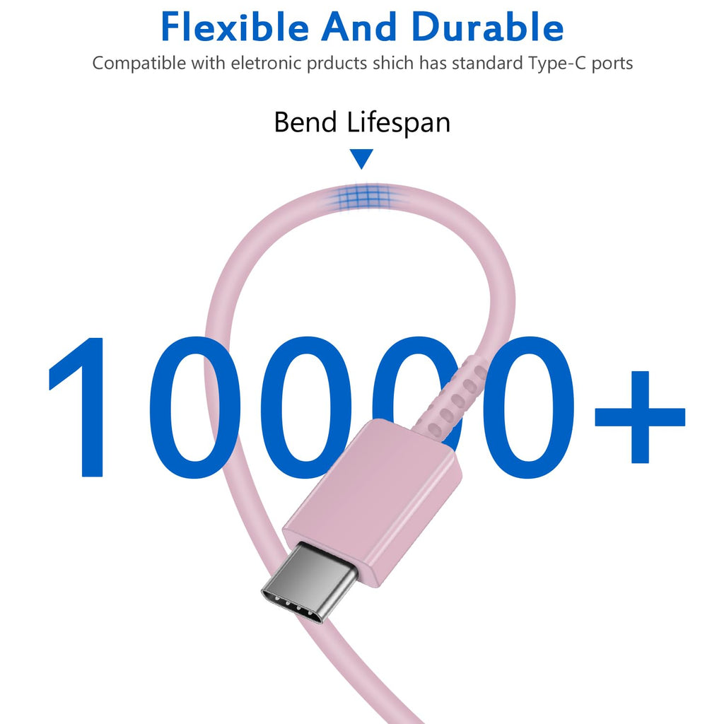 USB C Fast Charger,2 Pack Type C Fast Charger Wall Charger Super Fast Charging Block for Galaxy S24 S23 S22 S21 S20 Ultra S10 S9, Note 20 10 9, with 6ft USB C to Type C Cable 25W Charger Adapter