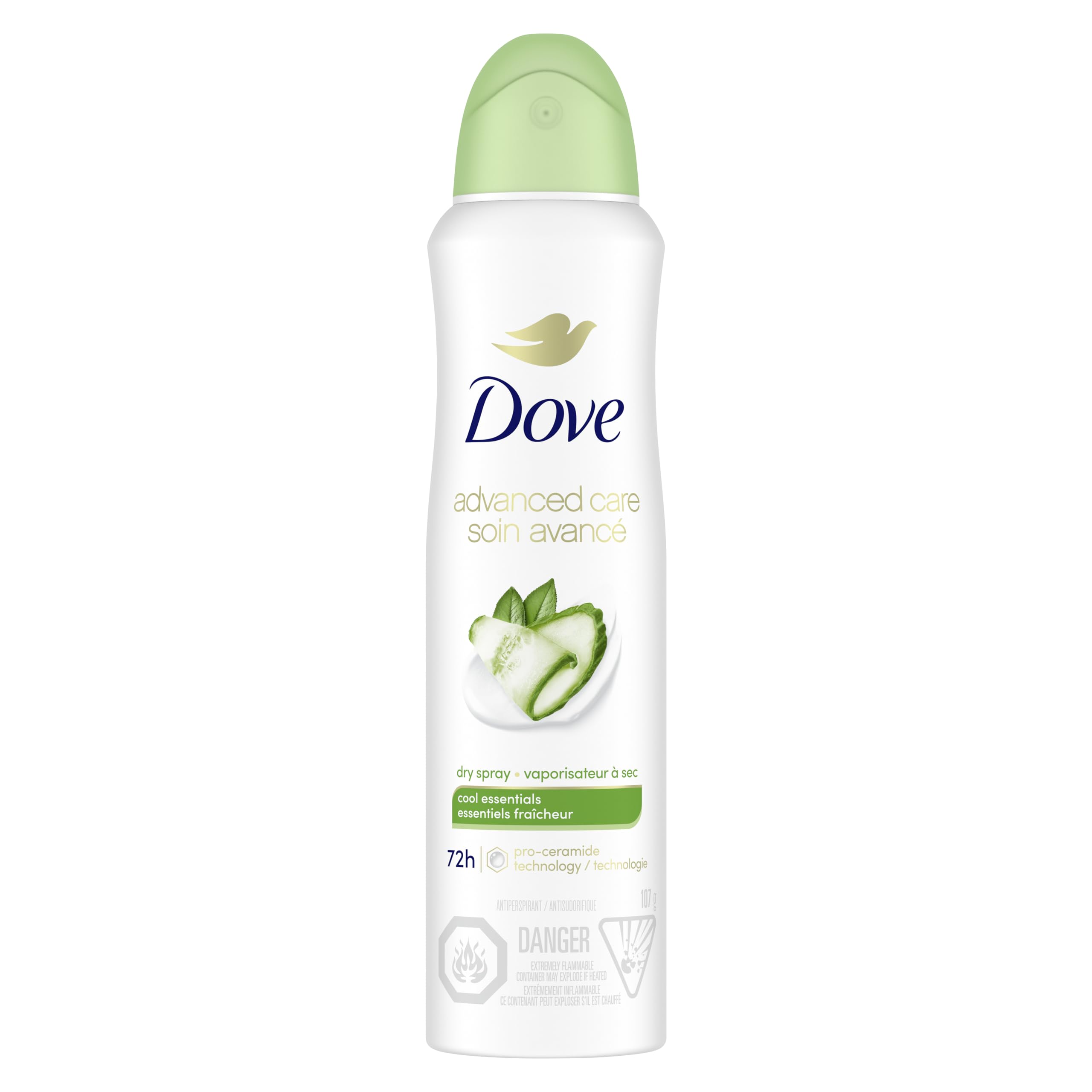 Dove Advanced Care Beauty Finish Dry Spray Antiperspirant Deodorant for Women with ¼ Moisturizers 107 g