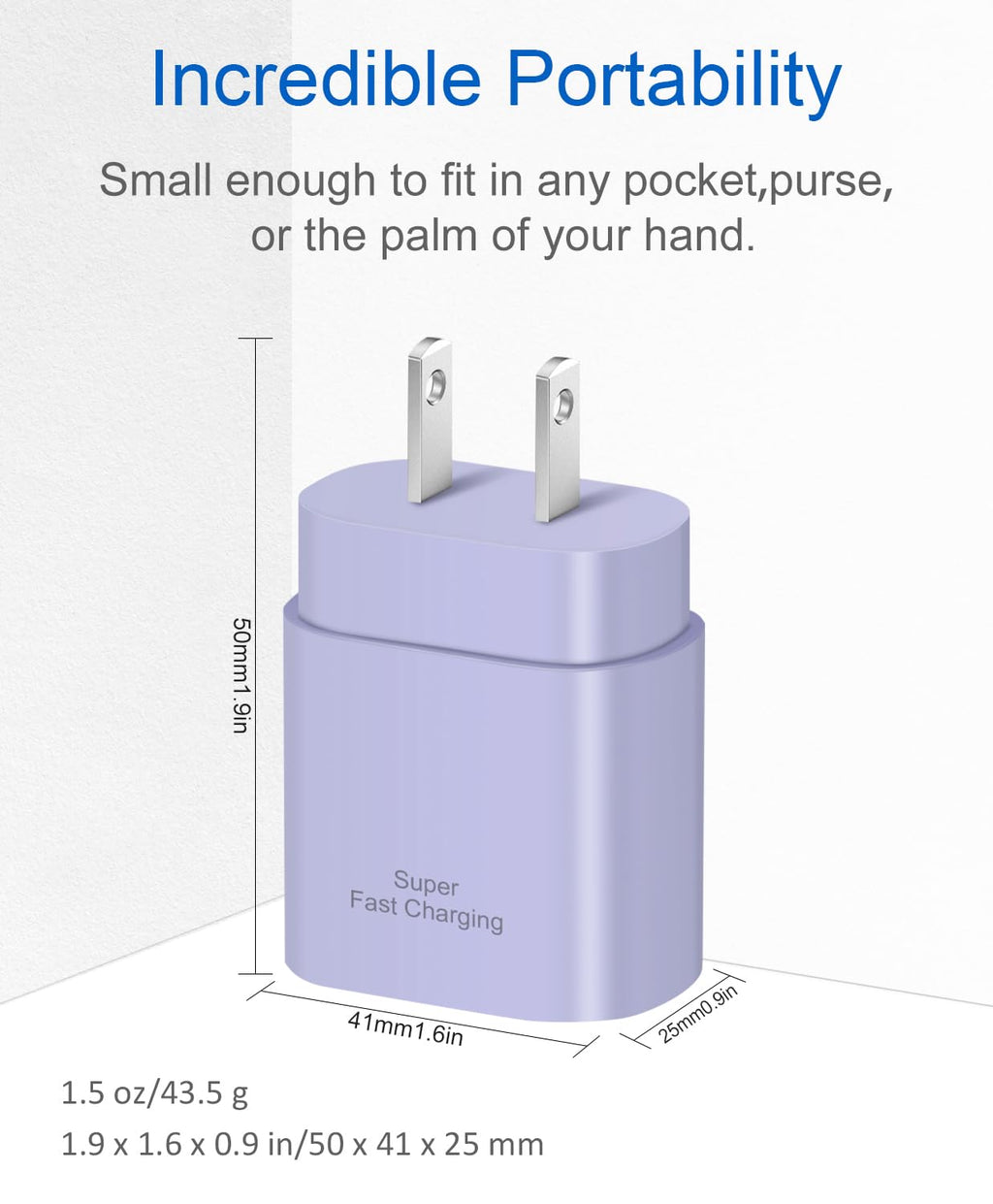 USB C Fast Charger,2 Pack Type C Fast Charger Wall Charger Super Fast Charging Block for Galaxy S24 S23 S22 S21 S20 Ultra S10 S9, Note 20 10 9, with 6ft USB C to Type C Cable 25W Charger Adapter