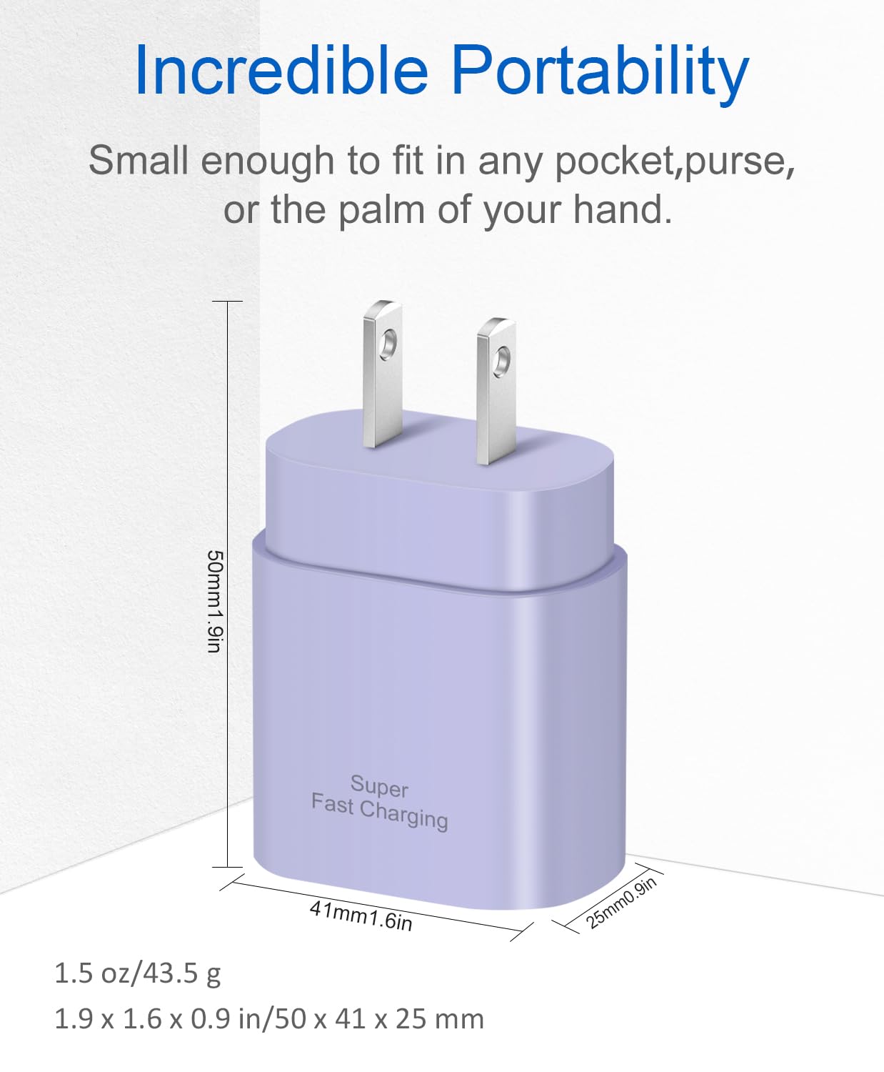 USB C Fast Charger,2 Pack Type C Fast Charger Wall Charger Super Fast Charging Block for Galaxy S24 S23 S22 S21 S20 Ultra S10 S9, Note 20 10 9, with 6ft USB C to Type C Cable 25W Charger Adapter