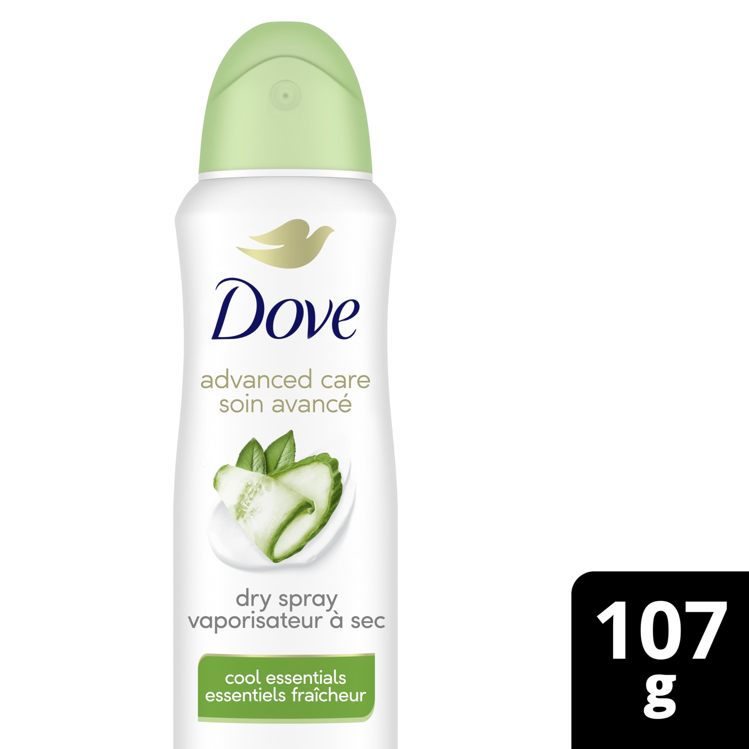 Dove Advanced Care Beauty Finish Dry Spray Antiperspirant Deodorant for Women with ¼ Moisturizers 107 g