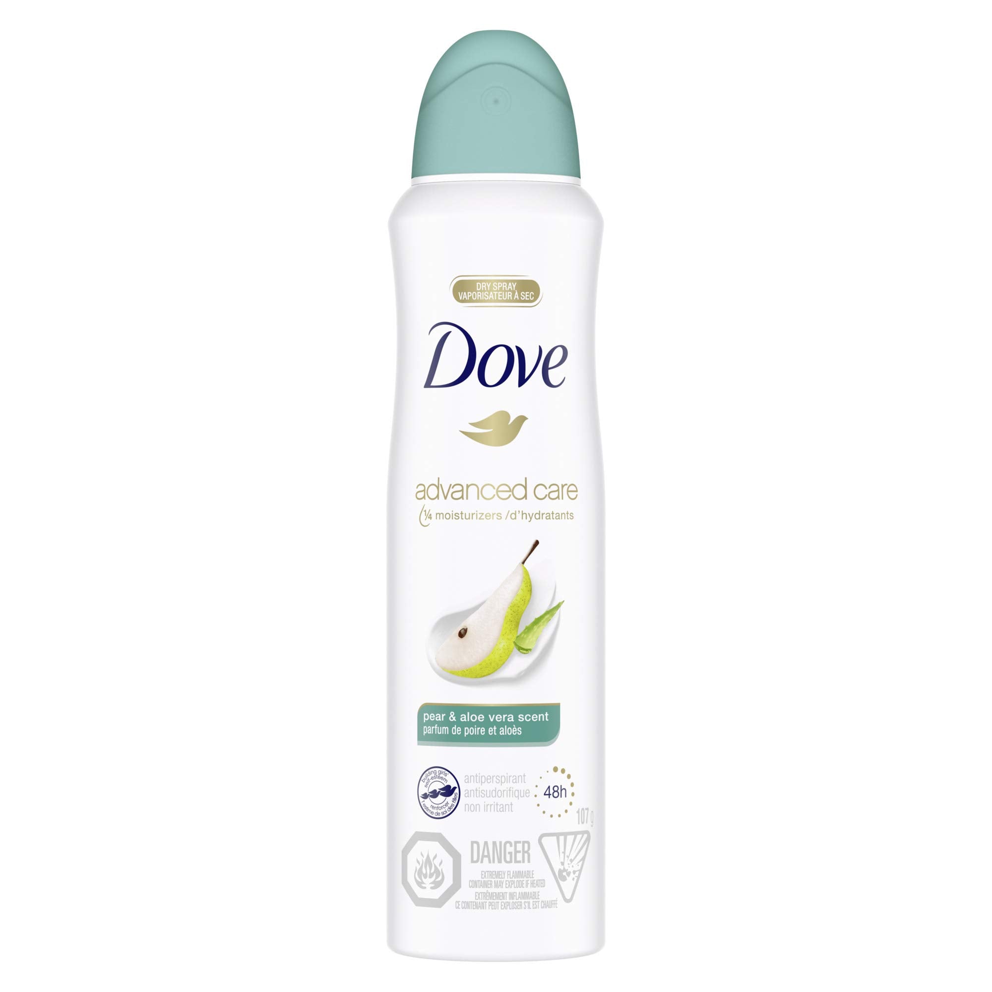 Dove Advanced Care Beauty Finish Dry Spray Antiperspirant Deodorant for Women with ¼ Moisturizers 107 g