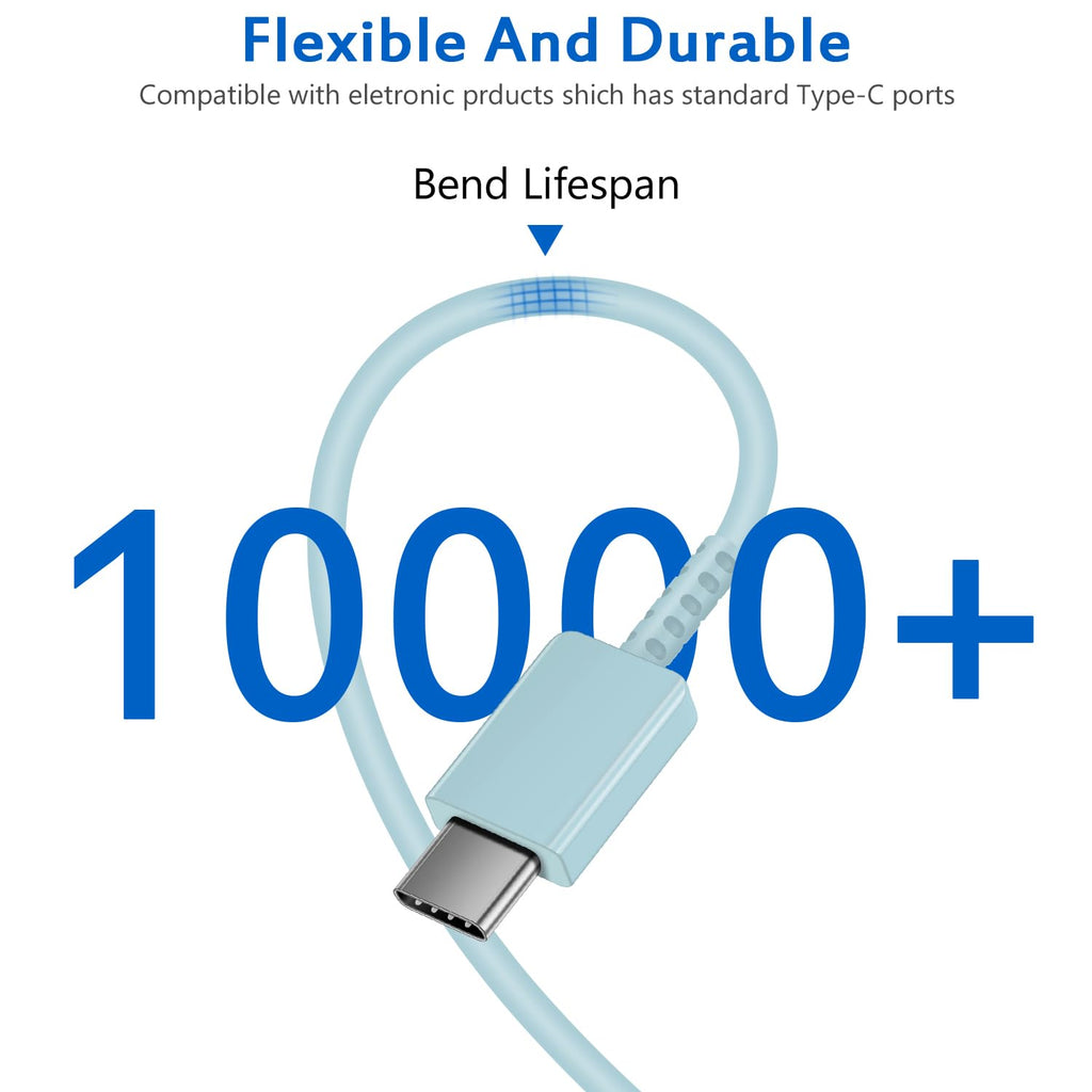 USB C Fast Charger,2 Pack Type C Fast Charger Wall Charger Super Fast Charging Block for Galaxy S24 S23 S22 S21 S20 Ultra S10 S9, Note 20 10 9, with 6ft USB C to Type C Cable 25W Charger Adapter