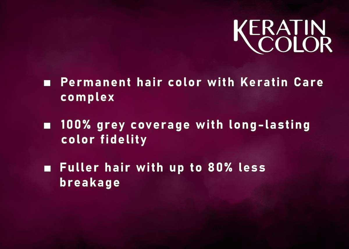 Schwarzkopf Keratin Color Permanent Hair Color, 2.6 Rich Soft Black, 1 Application - Salon Inspired Permanent Hair Dye, for up to 80% Less Breakage vs Untreated Hair and up to 100% Gray Coverage
