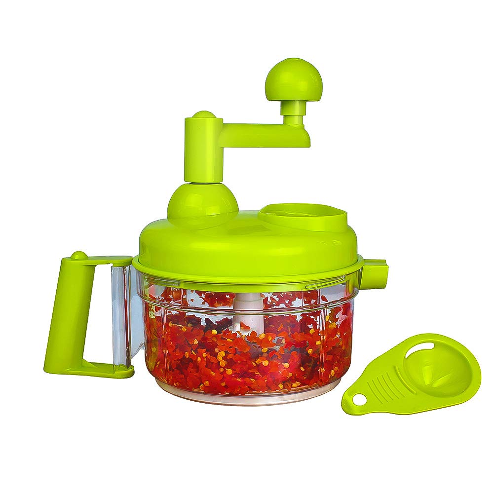 Cambom Manual Food Chopper Vegetable Cutter, Hand String Vegetable Chopper Onions Cutter for Vegetable Fruits Nuts BPA Free Food Safe Material,
